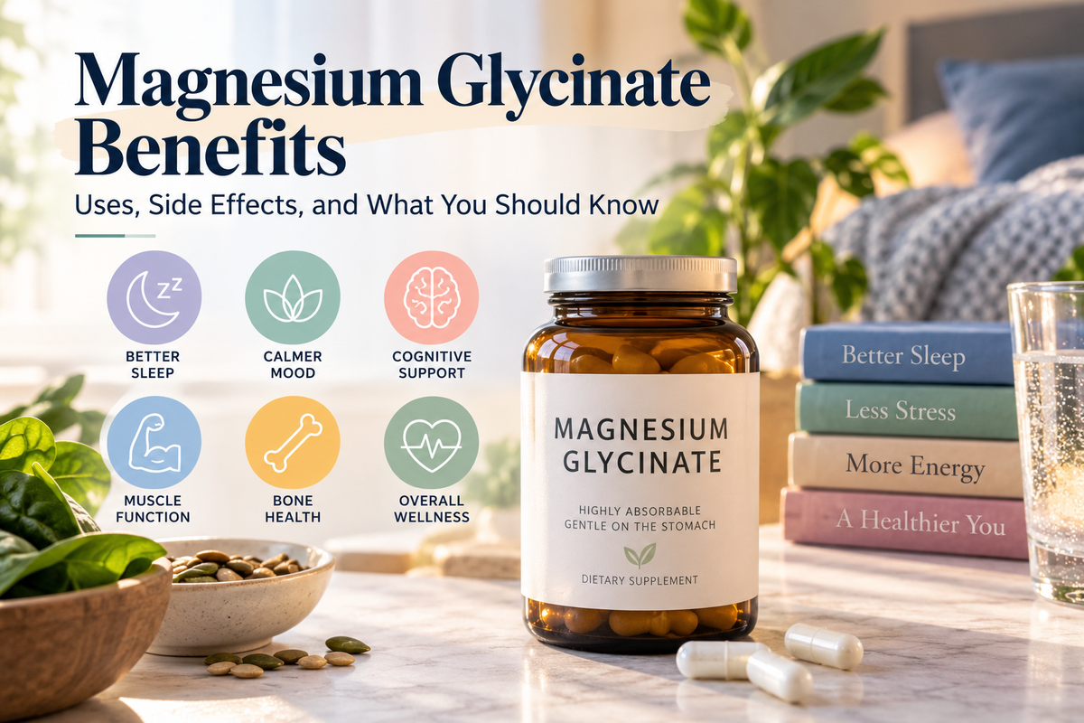 Magnesium Glycinate Benefits: Uses, Side Effects, and What You Should Know