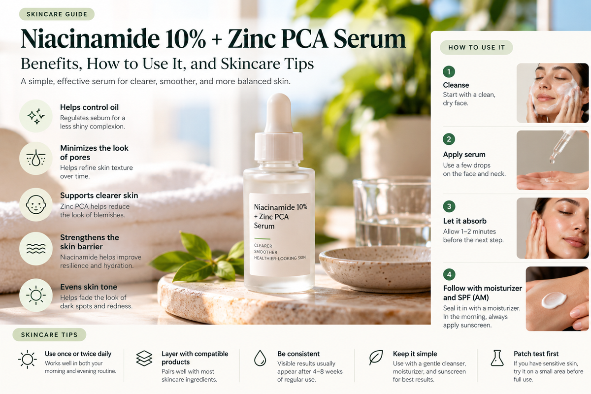 Niacinamide 10% + Zinc PCA Serum: Benefits, How to Use It, and Skincare Tips