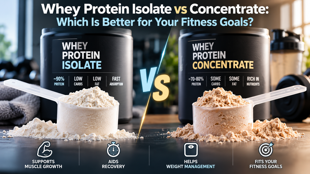Whey Protein Isolate vs Concentrate: Which Is Better for Your Fitness Goals?